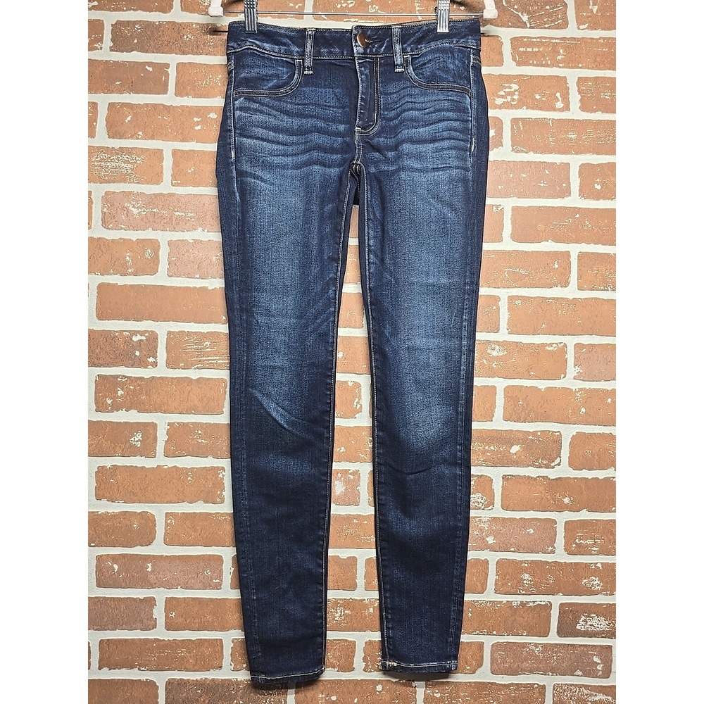 American Eagle Outfitters Jeggings Size 6 Long Women's  Stretch Blue Jeans